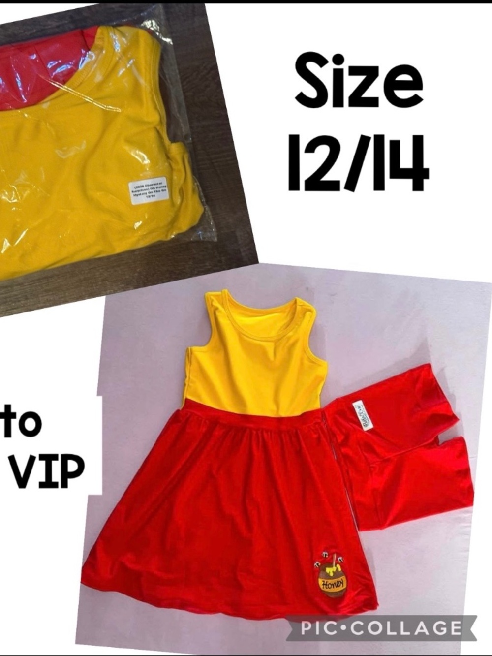 Size 12/14 Winnie the Pooh Athletic Dress NIB